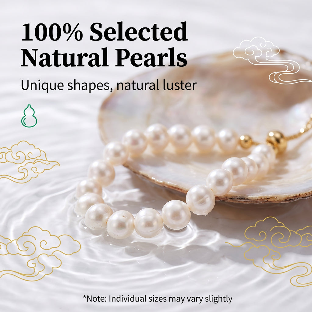 Apsastitch Hand-Embroidered Gourd Bracelet | 24K Gold Vermeil S925 Silver with Freshwater Pearl | Dunhuang Five-Color Blessing Jewelry | Limited Edition Certified Artisan Piece