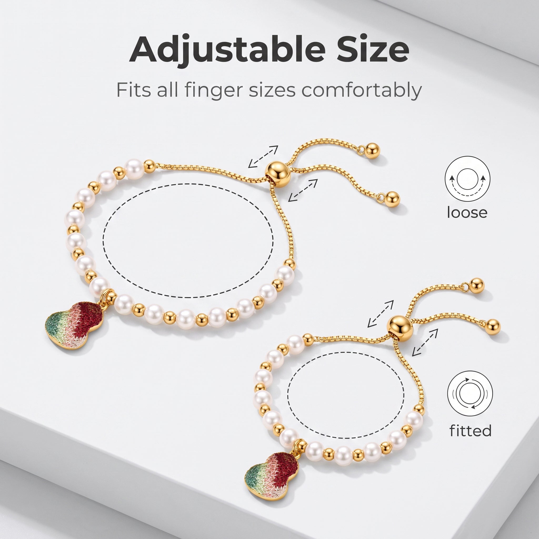 Apsastitch Hand-Embroidered Gourd Bracelet | 24K Gold Vermeil S925 Silver with Freshwater Pearl | Dunhuang Five-Color Blessing Jewelry | Limited Edition Certified Artisan Piece