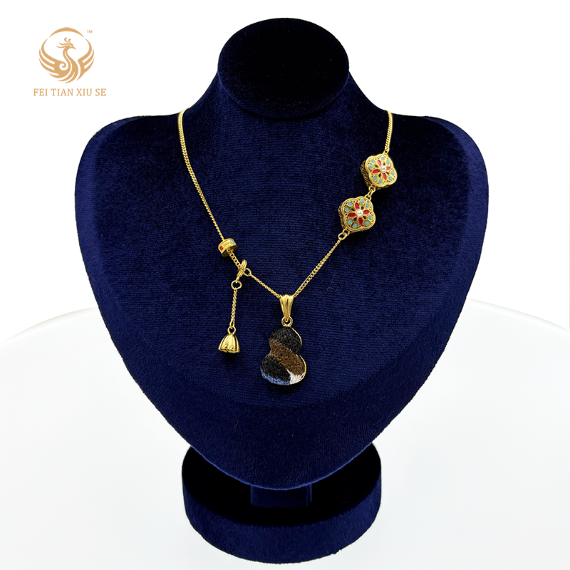 FEI TIAN XIU SE 24K Gold Plated Necklace | Silver Pendant Women | Luxury Birthday Gift