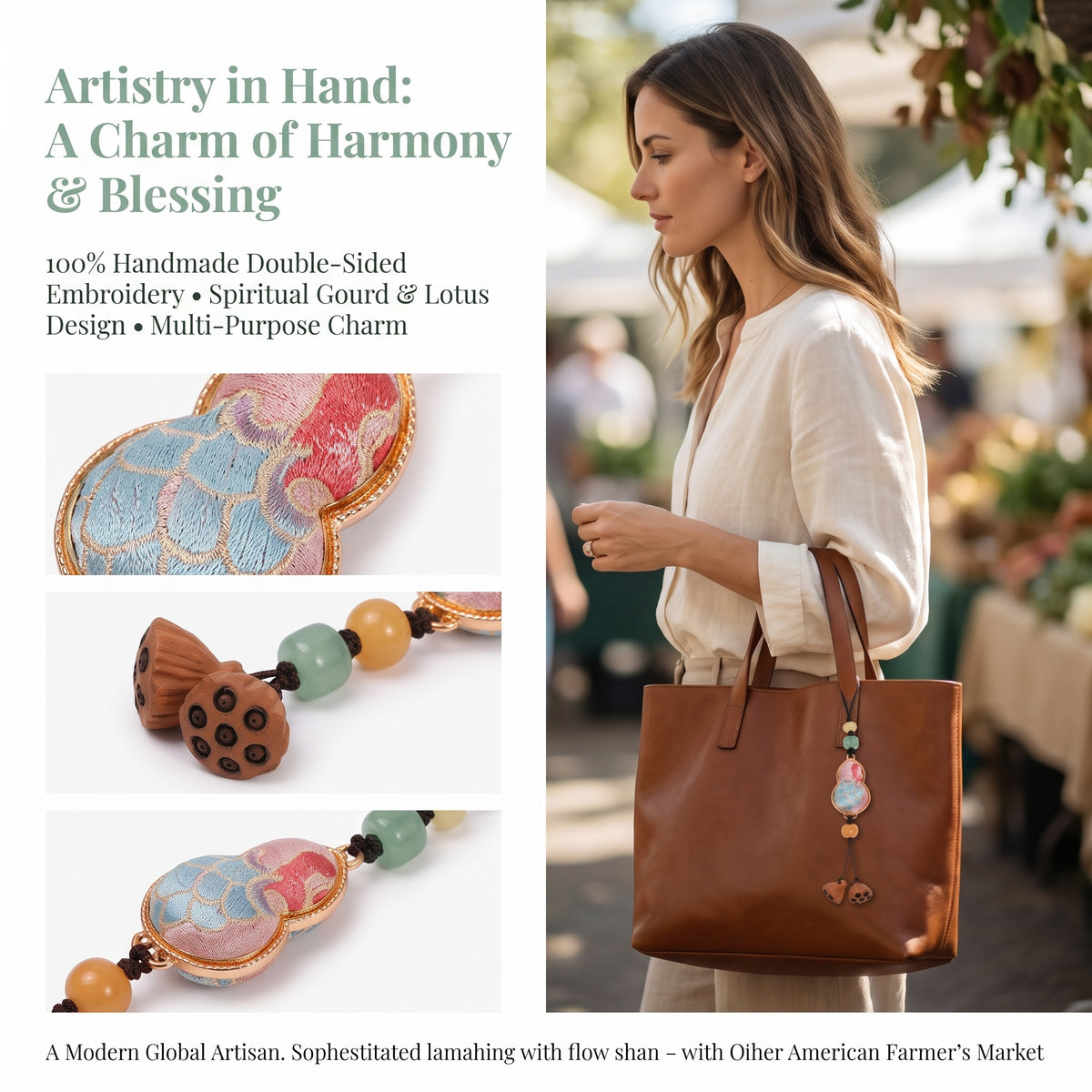 Apsastitch Xiang Embroidery Gourd Phone Strap Series – 24-Hour Handcrafted Intangible Cultural Heritage Phone Charm, Mulberry Silk Thread, Lucky Gourd Design, Unique Chinese Phone Accessory Gift