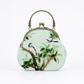 Apsastitch Su Embroidery "Osmanthus & Finch" Tote Bag – 216-Hour Handcrafted Silk Art Bag with Bronze Hardware, Unique Chinese Heritage Fashion Accessory Gift