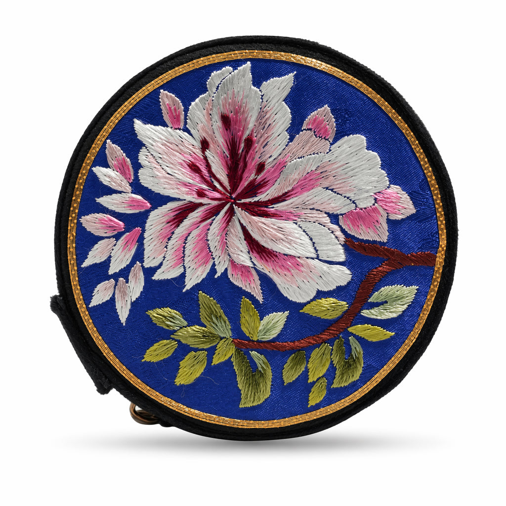 Apsastitch Xiang Embroidery Jewelry Box – 48-Hour Handcrafted Intangible Cultural Heritage Jewelry Box, Mulberry Silk Thread, Unique Chinese Heritage Storage Gift