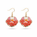 Apsastitch Xiang Embroidery Lucky Lock Series Earrings – 24-Hour Handcrafted Intangible Cultural Heritage Earrings, Mulberry Silk Thread with Traditional Knotted Stitch, Unique Chinese Lucky Charm Jewelry Gift