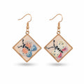 Apsastitch Xiang Embroidery "Butterfly" Earrings – 24-Hour Handcrafted Intangible Cultural Heritage Earrings, Mulberry Silk Thread with Blended Stitch, Unique Chinese Floral Jewelry Gift