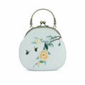 Apsastitch Su Embroidery "Butterfly & Peony" Tote Bag – 216-Hour Handcrafted Silk Art Bag with Bronze Hardware, Unique Chinese Heritage Fashion Accessory Gift