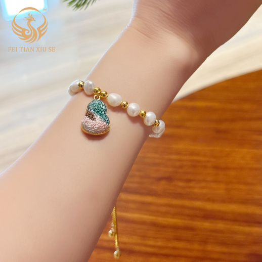 FEI TIAN XIU SE24K Thick Gold Plated Charm Bracelet Women Gelang Light Luxury Birthday Gift
