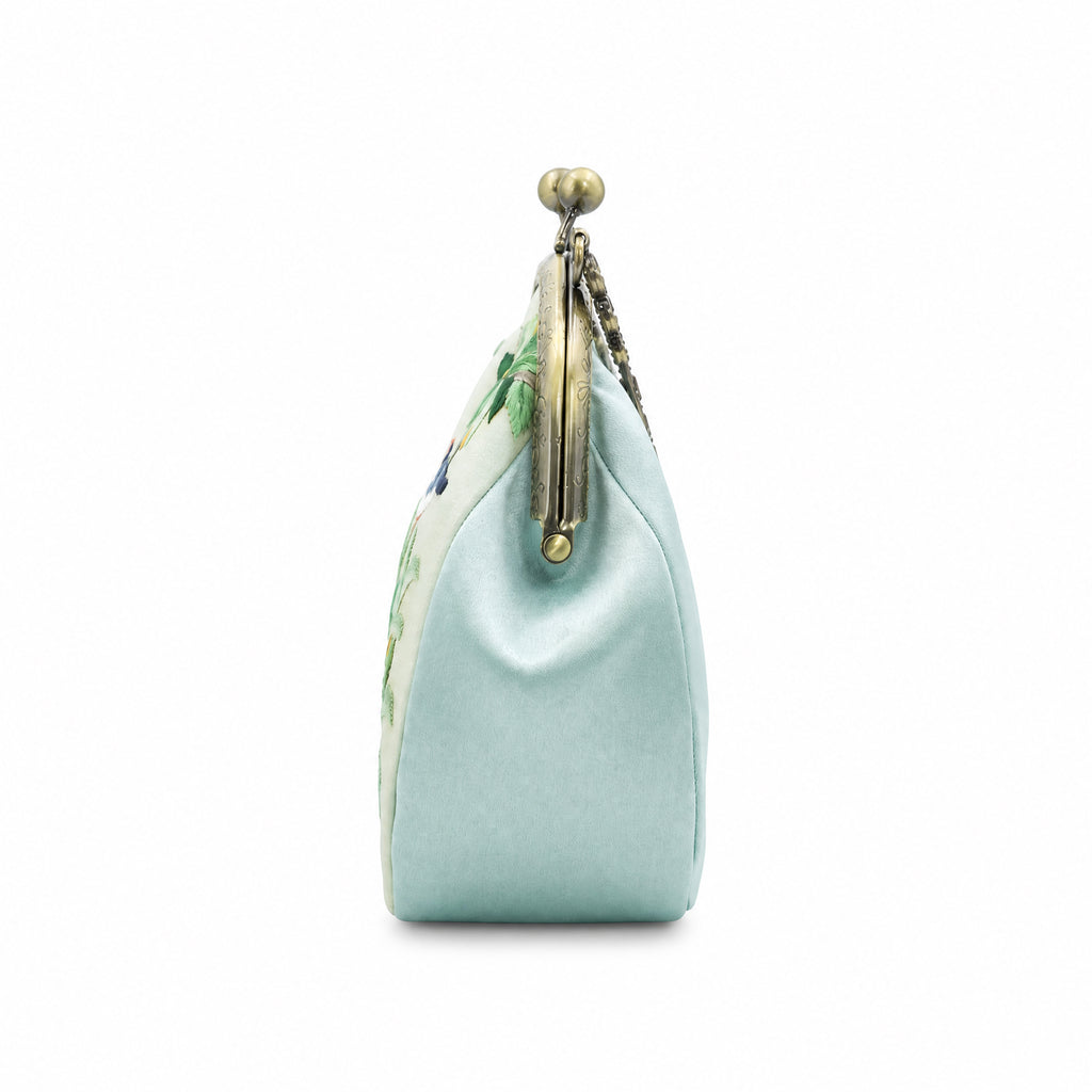 Apsastitch Su Embroidery "Osmanthus & Finch" Tote Bag – 216-Hour Handcrafted Silk Art Bag with Bronze Hardware, Unique Chinese Heritage Fashion Accessory Gift