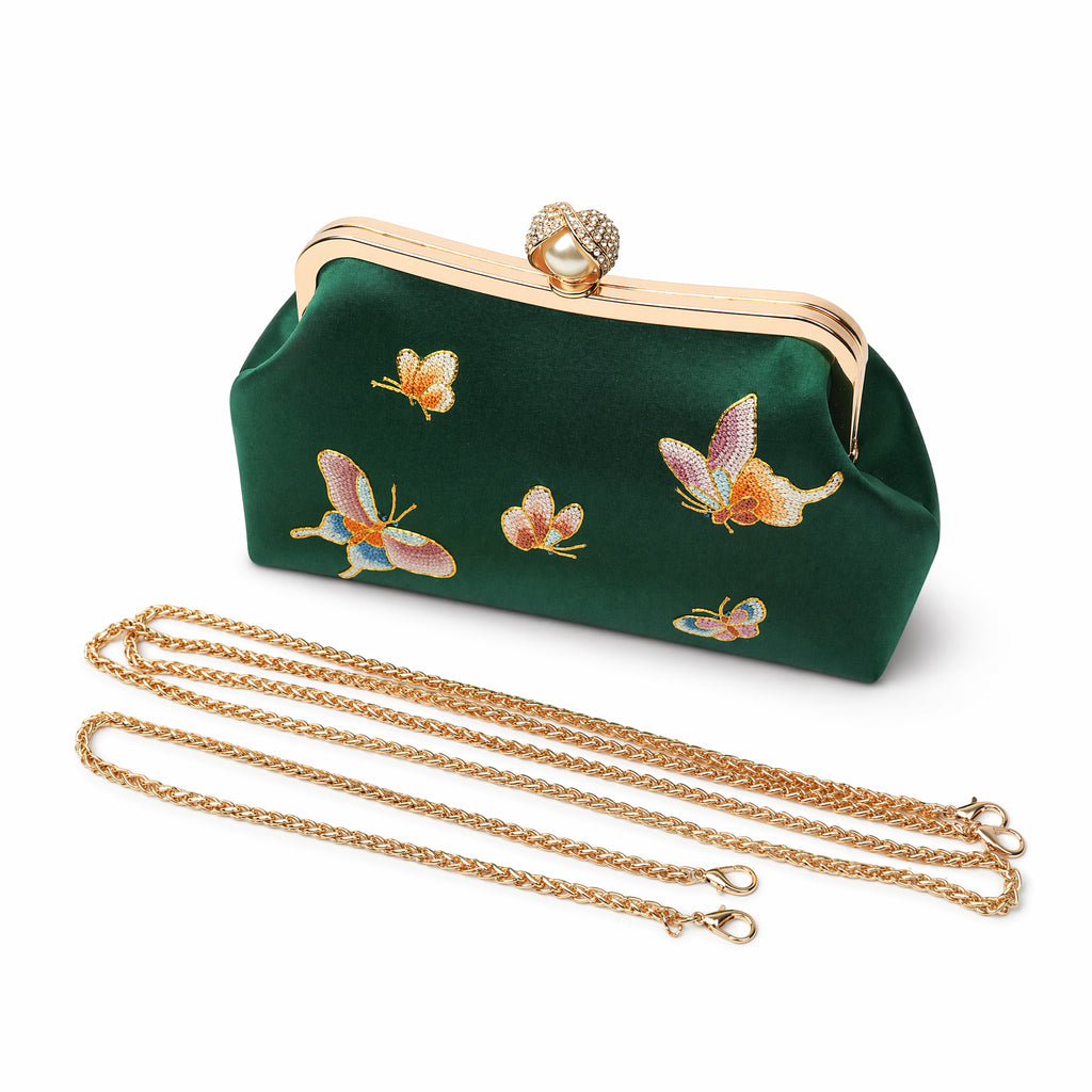 Apsastitch Su Embroidery Butterfly Crossbody Tote Bag – 168-Hour Handcrafted Silk Art Bag with Alloy Hardware, Unique Chinese Heritage Fashion Accessory Gift
