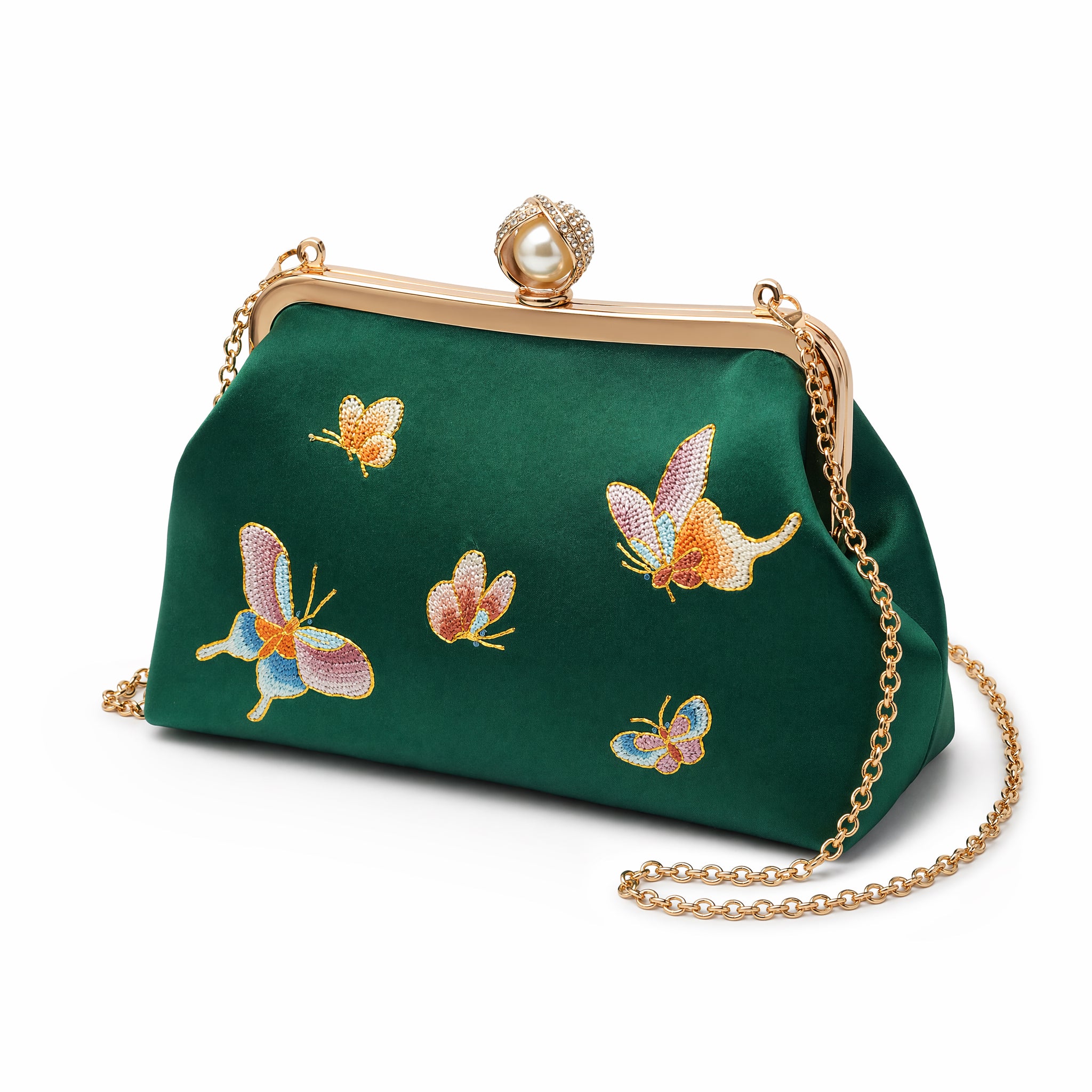 Apsastitch Su Embroidery Butterfly Crossbody Tote Bag – 168-Hour Handcrafted Silk Art Bag with Alloy Hardware, Unique Chinese Heritage Fashion Accessory Gift