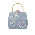 Apsastitch Su Embroidery "Deer & Lotus" Crossbody Tote Bag – 18-Hour Handcrafted Silk Art Bag with Alloy Hardware, Unique Chinese Heritage Fashion Accessory Gift