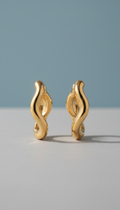 Sculptural Gold Vermeil Hoop Earrings