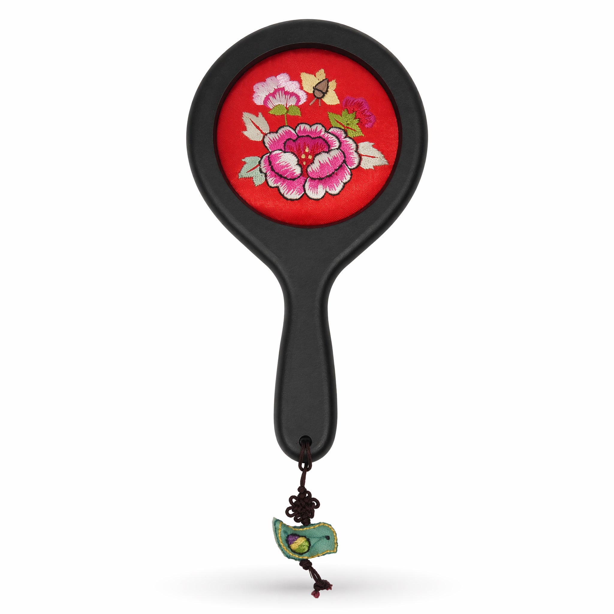 Apsastitch Xiang Embroidery Double-Sided Mirror Series – 48-Hour Handcrafted Intangible Cultural Heritage Mirror, Wood Base with Mulberry Silk Thread, Dunhuang Five-Color Designs, Unique Chinese Heritage Gift