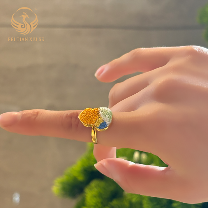 24K Thick Gold Plated Women's Ring Adjustable | Light Luxury Fashion Jewelry | Premium Gift for Her