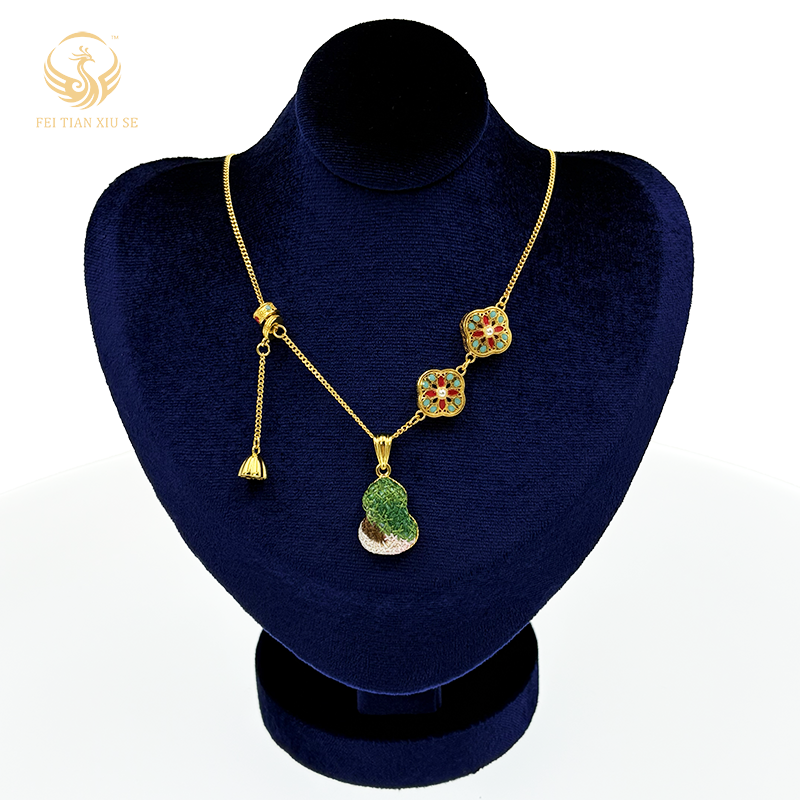 FEI TIAN XIU SE 24K Gold Plated Necklace | Silver Pendant Women | Luxury Birthday Gift