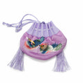 Apsastitch Su Embroidery "Mandarin Ducks" Sachet – 24-Handcrafted Silk Sachet with Tassel, Purple & Blue Colors, Symbol of Love & Harmony, Unique Chinese Heritage Gift