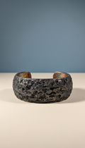 Organic Textured Graphite Cuff Bracelet