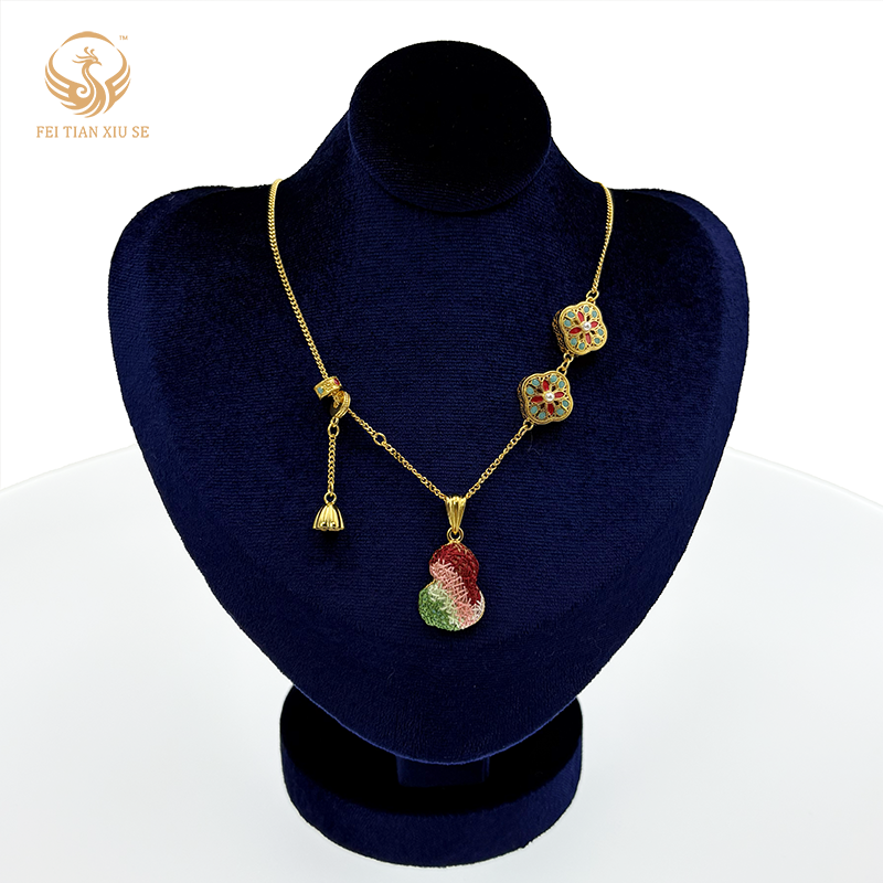 FEI TIAN XIU SE 24K Gold Plated Necklace | Silver Pendant Women | Luxury Birthday Gift