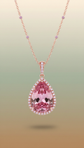 Bloom Pink Gemstone Pendant Necklace