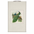 Apsastitch Xiang Embroidery "Peacock" Scroll – 96-Hour Handcrafted Silk Embroidery Wall Art with Brocade Mounting, Symbol of Nobility & Good Fortune, Unique Chinese Heritage Home Decor Gift