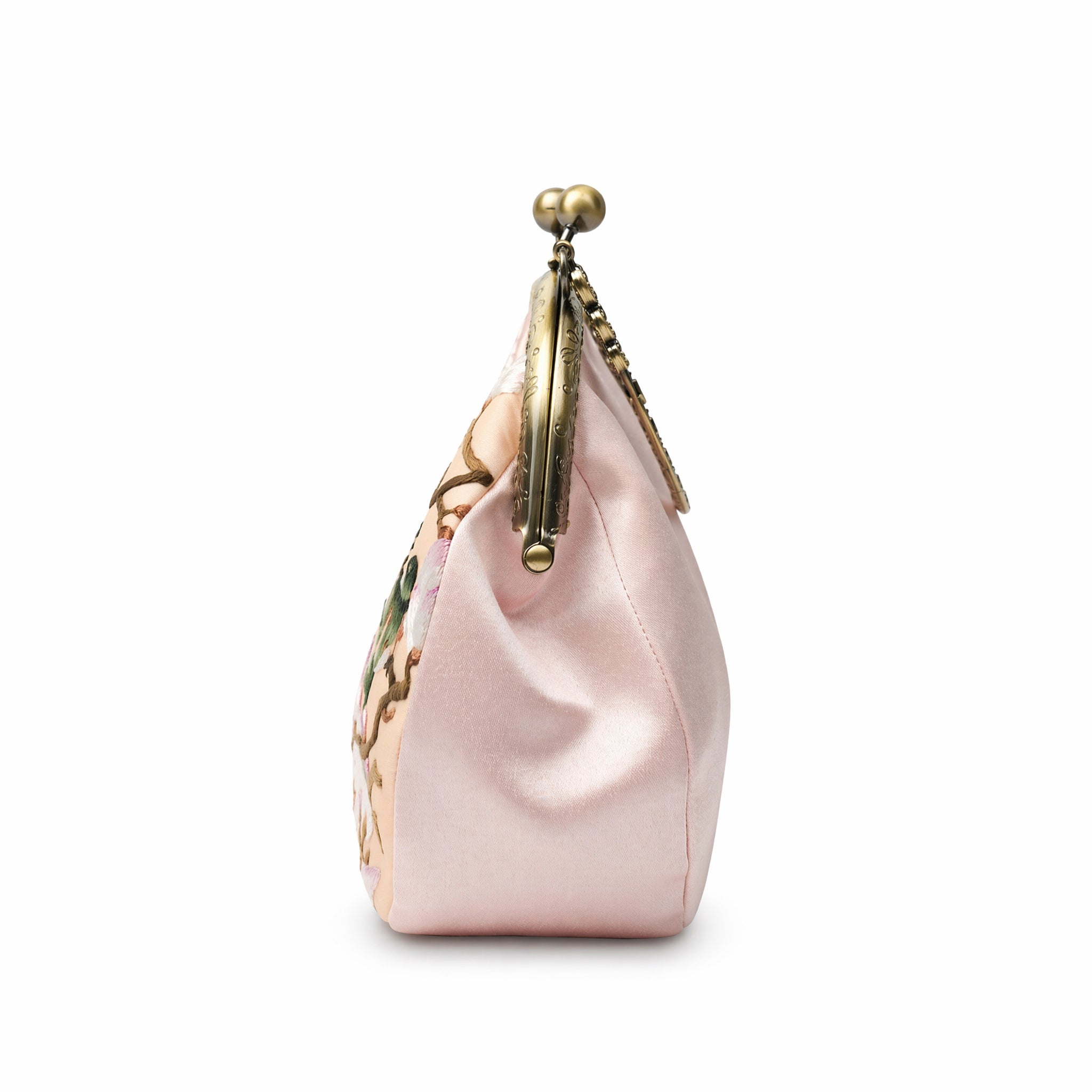 Apsastitch Su Embroidery "Pink Magnolia" Tote Bag – 216-Hour Handcrafted Silk Art Bag with Bronze Hardware, Unique Chinese Heritage Fashion Accessory Gift
