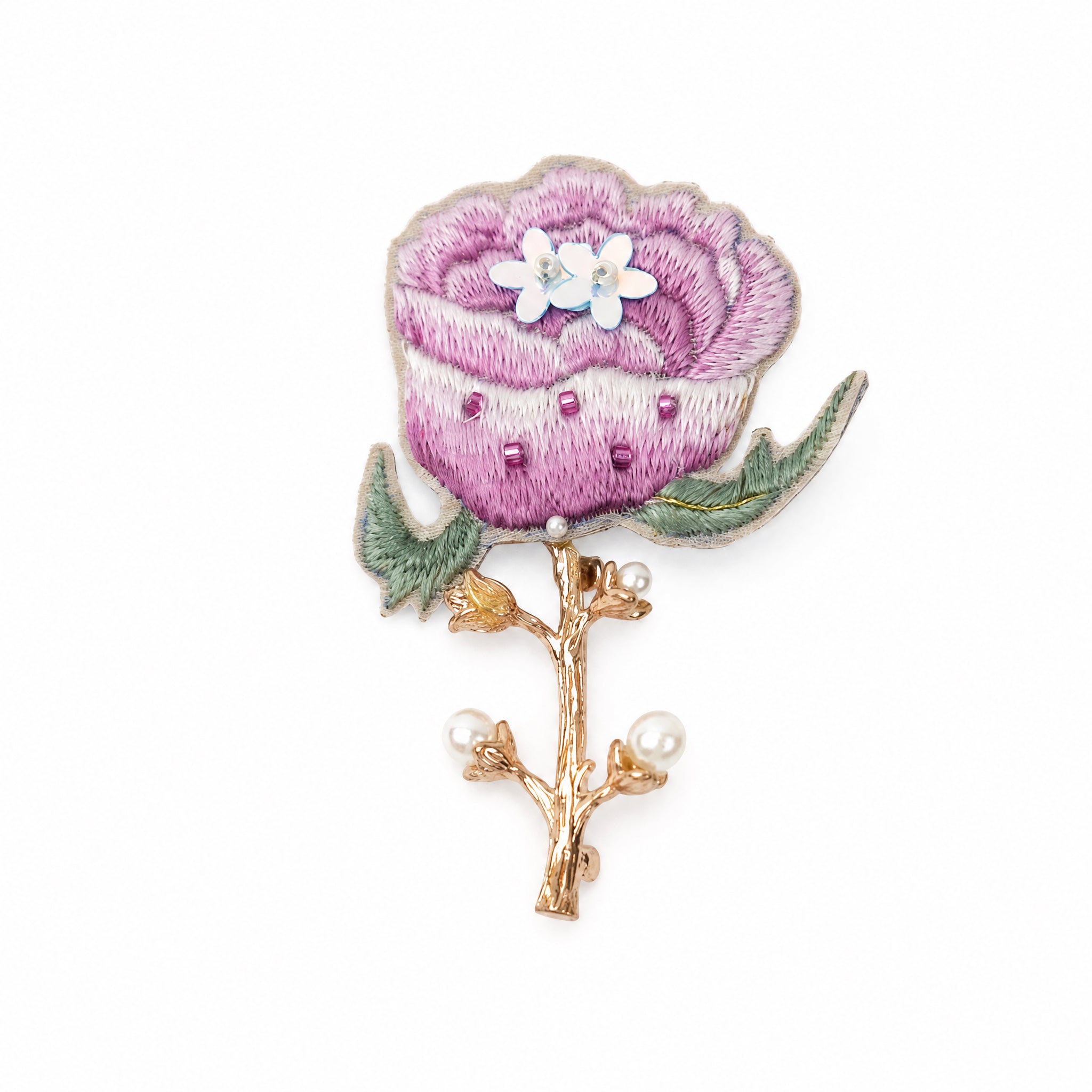 Apsastitch Xiang Embroidery Rose Brooch – 24-Hour Handcrafted Silk Brooch with Alloy Pin, Symbol of Love & Romance, Unique Chinese Heritage Fashion Accessory Gift
