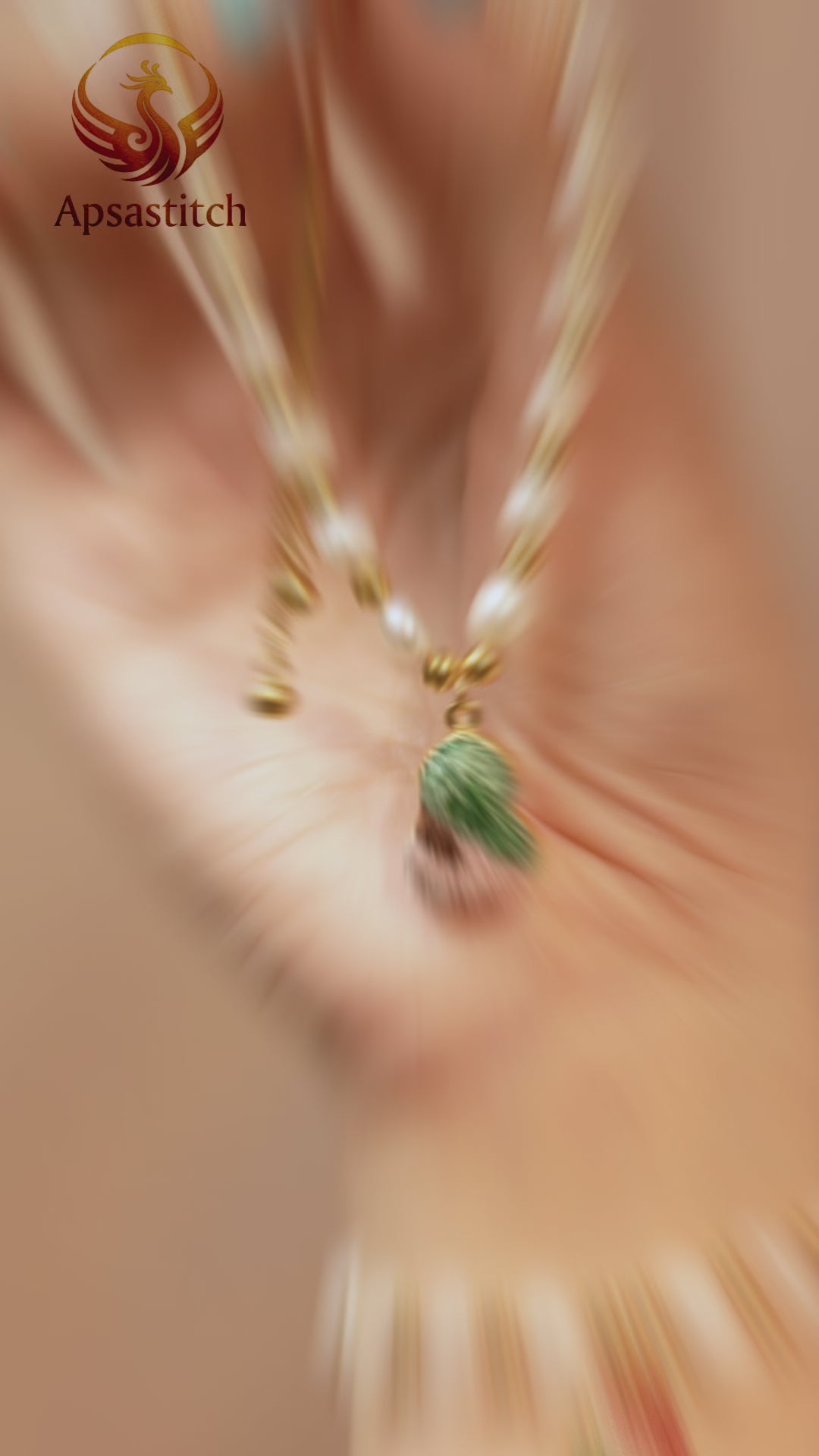 Apsastitch Hand-Embroidered Gourd Bracelet | 24K Gold Vermeil S925 Silver with Freshwater Pearl | Dunhuang Five-Color Blessing Jewelry | Limited Edition Certified Artisan Piece